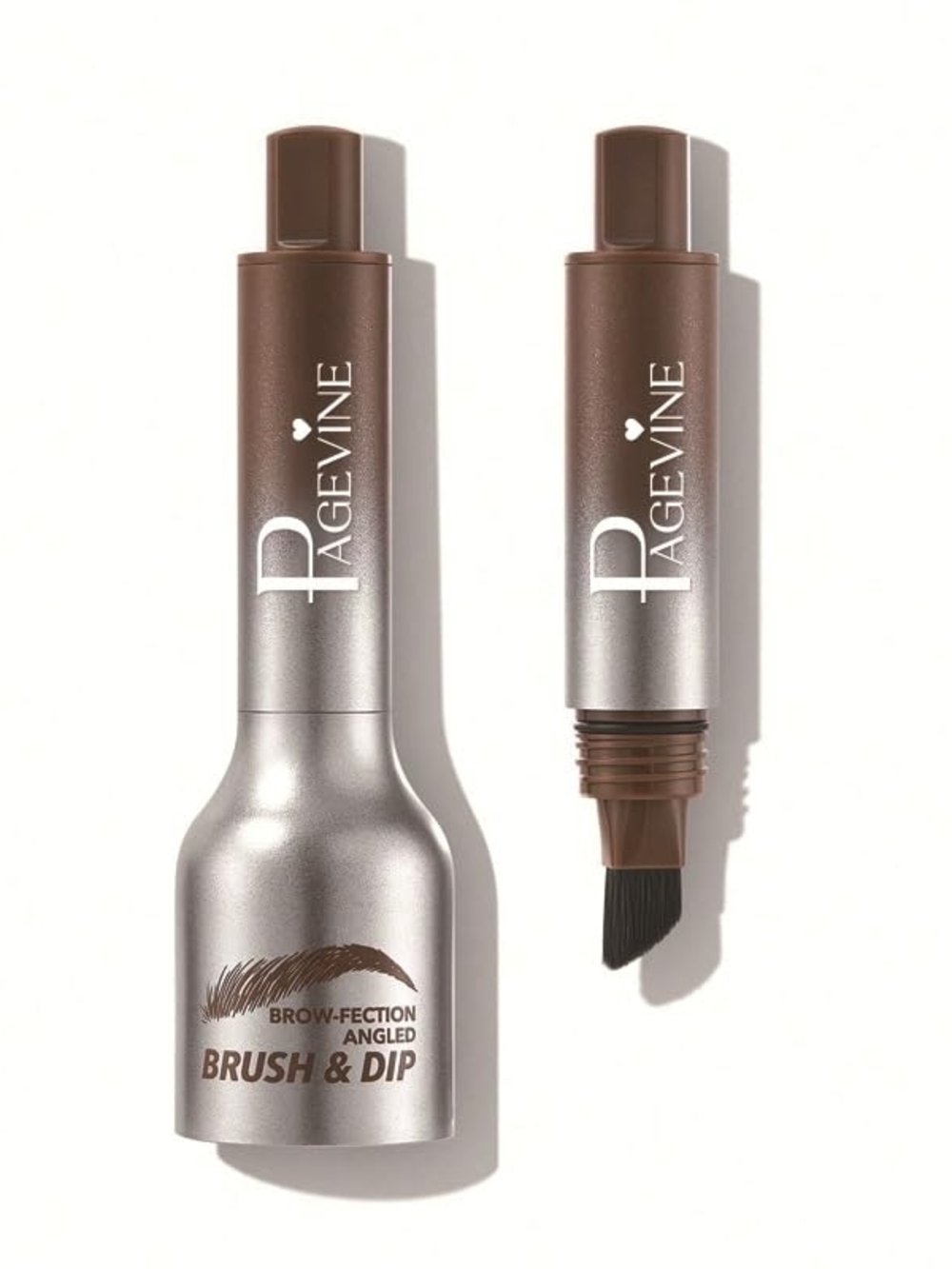 Pagevine Brow-fection Angled Brush & Dip - Auburn